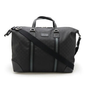 Gucci GG Boston Bag Travel Shoulder Black Leather